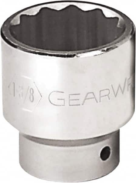 GearWrench - 1-13/16", 3/4" Drive, Standard Hand Socket - 12 Points, 2-11/16" OAL, Alloy Steel, Chrome Finish - A1 Tooling