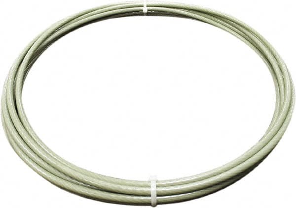 Loos & Co. - 1/4" x 3/16" Diam, Galvanized Steel Wire Rope - 4,200 Lb Breaking Strength, 7 x 19, Nylon Coating - A1 Tooling