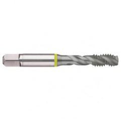 M8x1.25 6H 3-Flute Cobalt Yellow Ring Semi-Bottoming 40 degree Spiral Flute Tap-MolyGlide - A1 Tooling