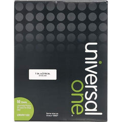 UNIVERSAL - 2-5/8" Long, Clear Paper Laser Label - For Inkjet Printers, Laser Printers - A1 Tooling