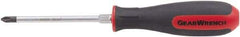 GearWrench - #3, 11-13/64" OAL, Standard Phillips Screwdriver - 6" Blade Length, Round Shank, Acetate with Rubber Grip Handle - A1 Tooling