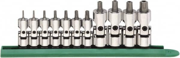 GearWrench - 11 Piece 1/4 & 3/8" Drive Torx Bit Socket Set - T8 to T55 Torx - A1 Tooling