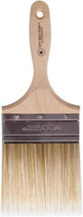 Wooster Brush - 4" Flat Polyester Wall Brush - 3-15/16" Bristle Length, 5-3/8" Wood Beavertail Handle - A1 Tooling