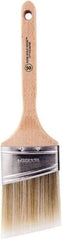 Wooster Brush - 3" Oval/Angle Polyester Angular Brush - 2-15/16" Bristle Length, 6-5/8" Wood Fluted Handle - A1 Tooling