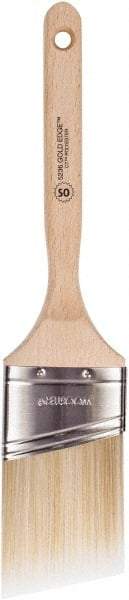 Wooster Brush - 2-1/2" Oval/Angle Polyester Angular Brush - 2-15/16" Bristle Length, 6-5/8" Wood Fluted Handle - A1 Tooling