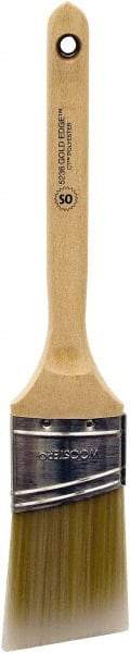 Wooster Brush - 2" Oval/Angle Polyester Angular Brush - 2-11/16" Bristle Length, 6-3/8" Wood Fluted Handle - A1 Tooling