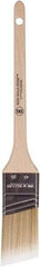 Wooster Brush - 1-1/2" Angled Polyester Angular Brush - 2-3/16" Bristle Length, 6-1/2" Wood Fluted Handle - A1 Tooling