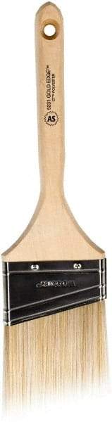 Wooster Brush - 3" Angled Polyester Angular Brush - 2-15/16" Bristle Length, 6-13/16" Wood Fluted Handle - A1 Tooling