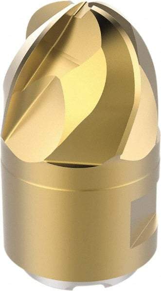 Seco - MP16 Grade F40M Carbide Ball Nose Milling Tip Insert - TiAIN/TiN Finish, 4 Flutes, 15.88mm Cutting Diam, 10mm Depth of Cut, 24.6mm Extension, 5/16" Cnr Rad - A1 Tooling