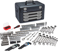 GearWrench - 232 Piece 1/4 & 3/8" Drive Mechanic's Tool Set - Comes in Blow Molded Case with 3 Drawers - A1 Tooling