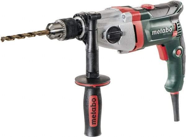 Metabo - 1/2" Keyed Chuck, 0 to 1,000/0 to 3,100 RPM, Pistol Grip Handle Electric Drill - 9.6 Amps, 120 Volts, Reversible - A1 Tooling