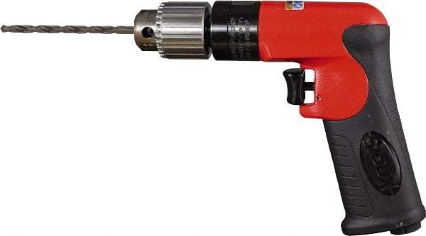 Sioux Tools - 1/4" Keyed Chuck - Pistol Grip Handle, 3,600 RPM, 12 LPS, 0.5 hp, 90 psi - A1 Tooling