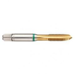 M12x1.0 6H 4-Flute Cobalt Green Ring Spiral Point Plug Tap-TiN - A1 Tooling