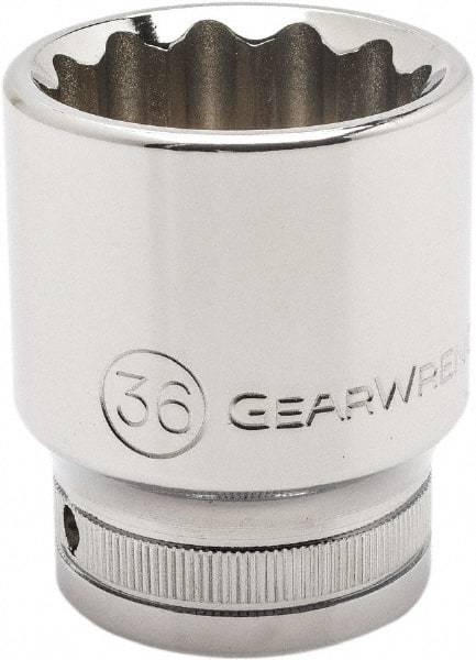 GearWrench - 3/4" Drive, Standard Hand Socket - 12 Points, 2.2" OAL, Alloy Steel, Chrome Finish - A1 Tooling