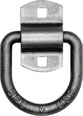 Buyers Products - Steel D-Ring with 2-Hole Mounting Bracket - 3-1/2" Long, Gray, For Use with Cargo Control - A1 Tooling