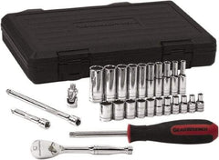 GearWrench - 26 Piece 1/4" Drive Standard Deep Socket Set - 12 Points, 5/32 to 9/16", Inch Measurement Standard - A1 Tooling