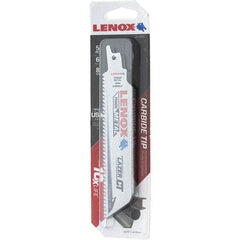 Lenox - 6" Long x 1" Thick, Bi-Metal Reciprocating Saw Blade - Tapered Profile, 8 TPI, Toothed Edge, Tang Shank - A1 Tooling