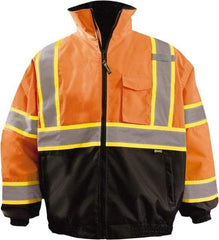 OccuNomix - Size 2XL Cold Weather Jacket - High Visbility Orange, Black, Denier Polyester, Zipper Closure, 66" Chest - A1 Tooling