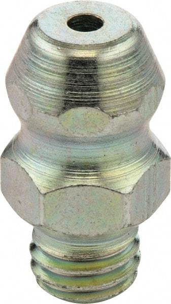 Umeta - Straight Head Angle, M6x1.0 UNF-2A Steel Standard Grease Fitting - 1/2" Overall Height - A1 Tooling