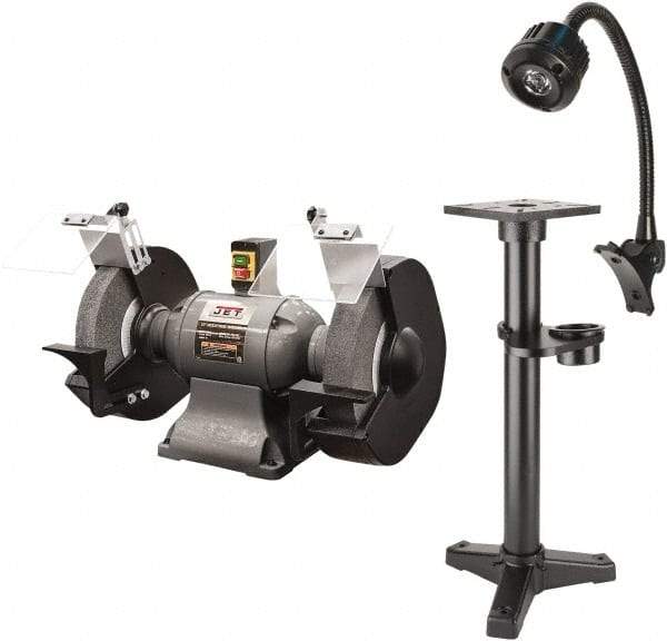 Jet - 12" Wheel Diam x 1" Wheel Width, 2 hp Grinder - 1-1/4" Arbor Hole Diam, 1 Phase, 1,720 Max RPM, 230 Volts - A1 Tooling