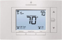 White-Rodgers - 50 to 99°F, 4 Heat, 2 Cool, Digital Nonprogrammable Multi-Stage Thermostat - 20 to 30 Volts, 1.77" Inside Depth x 1.77" Inside Height x 5-1/4" Inside Width, Horizontal Mount - A1 Tooling