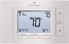 White-Rodgers - 50 to 99°F, 2 Heat, 2 Cool, Digital Programmable Multi-Stage Thermostat - 20 to 30 Volts, 1.77" Inside Depth x 1.77" Inside Height x 5-1/4" Inside Width, Horizontal Mount - A1 Tooling