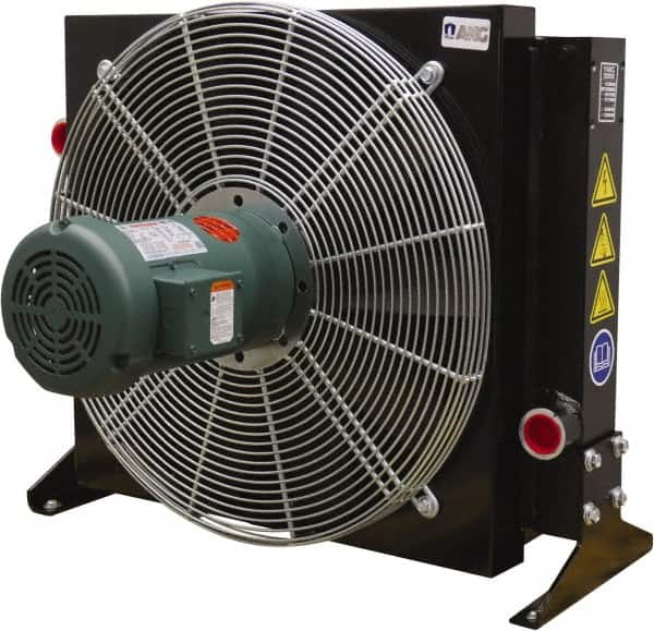 AKG Thermal Systems - SAE #20, 1 Fan Mount, Liquid-To-Air Aluminum Brazed Process Equipment Heat Exchanger - Oil Cooler, Ethylene Glycol/Water Mixture Cooler, 25.89" High x 30.31" Wide x 19.5" Deep, 250°F Max - A1 Tooling