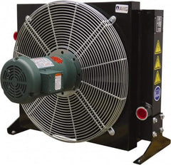 AKG Thermal Systems - SAE #20, 1 Fan Mount, Liquid-To-Air Aluminum Brazed Process Equipment Heat Exchanger - Oil Cooler, Ethylene Glycol/Water Mixture Cooler, 25.89" High x 30.31" Wide x 19.5" Deep, 250°F Max - A1 Tooling