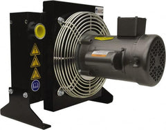 AKG Thermal Systems - SAE #20, 1 Fan Mount, Liquid-To-Air Aluminum Brazed Process Equipment Heat Exchanger - Oil Cooler, Ethylene Glycol/Water Mixture Cooler, 19.6" High x 21.65" Wide x 15.5" Deep, 250°F Max - A1 Tooling