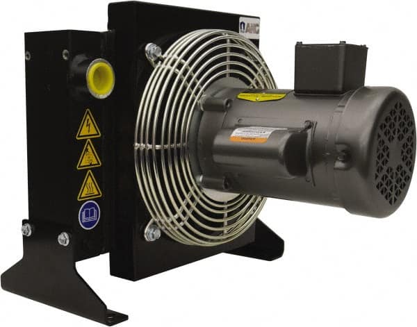 AKG Thermal Systems - SAE #16, 1 Fan Mount, Liquid-To-Air Aluminum Brazed Process Equipment Heat Exchanger - Oil Cooler, Ethylene Glycol/Water Mixture Cooler, 15.91" High x 16.54" Wide x 16" Deep, 250°F Max - A1 Tooling