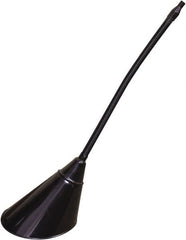 Funnel King - 2 Qt Capacity Galvanized Steel Funnel - 7" Mouth OD, 1/2" Tip OD, 17" Flexible Spout, Black - A1 Tooling