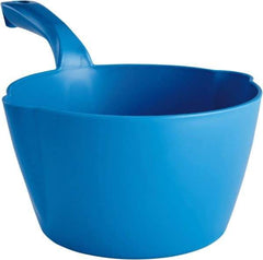 Remco - 64 oz Blue Polypropylene Round Bottom Scoop - 8.3" Wide x 4-1/2" Deep Bowl, 5-1/2" Handle Length, 13" OAL - A1 Tooling