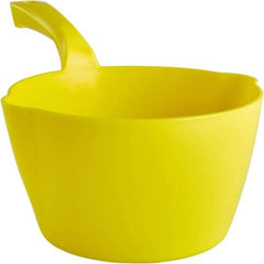 Remco - 64 oz Yellow Polypropylene Round Bottom Scoop - 8.3" Wide x 4-1/2" Deep Bowl, 5-1/2" Handle Length, 13" OAL - A1 Tooling