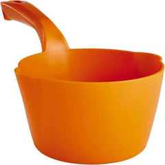 Remco - 32 oz Orange Polypropylene Round Bottom Scoop - 6.8" Wide x 5.3" Deep Bowl, 5-1/2" Handle Length, 11.6" OAL - A1 Tooling