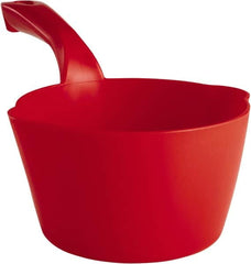 Remco - 32 oz Red Polypropylene Round Bottom Scoop - 6.8" Wide x 5.3" Deep Bowl, 5-1/2" Handle Length, 11.6" OAL - A1 Tooling