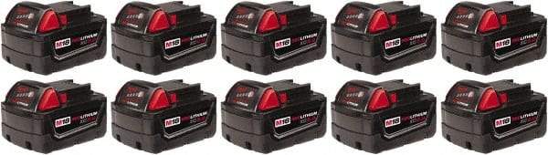 Milwaukee Tool - 18 Volt Lithium-Ion Power Tool Battery - 5 Ahr Capacity, 1 hr Charge Time, Series M18 XC RED - A1 Tooling