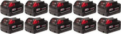 Milwaukee Tool - 18 Volt Lithium-Ion Power Tool Battery - 5 Ahr Capacity, 1 hr Charge Time, Series M18 XC RED - A1 Tooling