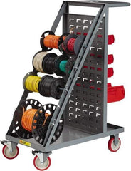 Little Giant - 600 Lb Capacity, 18" Wide x 32" Long x 46-1/4" High Wire Spool Cart - 1 Shelf, Steel, Polyurethane Casters - A1 Tooling