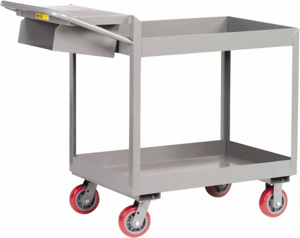 Little Giant - 3,600 Lb Capacity, 24" Wide x 46" Long x 41" High Deep Shelf Cart - 2 Shelf, Steel, Polyurethane Casters - A1 Tooling