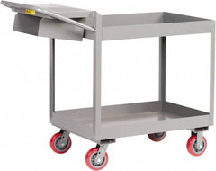 Little Giant - 3,600 Lb Capacity, 24" Wide x 46" Long x 41" High Deep Shelf Cart - 2 Shelf, Steel, Polyurethane Casters - A1 Tooling