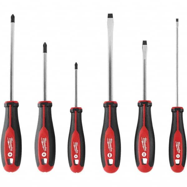 Milwaukee Tool - Screwdriver Sets Screwdriver Types Included: Phillips; Slotted Number of Pieces: 6 - A1 Tooling