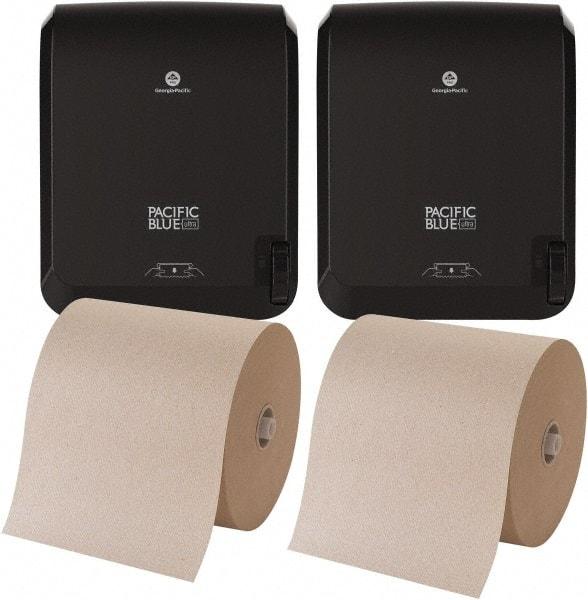 Georgia Pacific - Hard Roll of 1 Ply Brown Paper Towels - 7-7/8" Wide, 1,150' Roll Length, (2) 13 x 9 x 16 Mechanical Dispenser - A1 Tooling