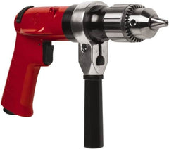 Chicago Pneumatic - 1/2" Reversible Keyed Chuck - Pistol Grip Handle, 500 RPM, 32 LPS, 0.5 hp - A1 Tooling