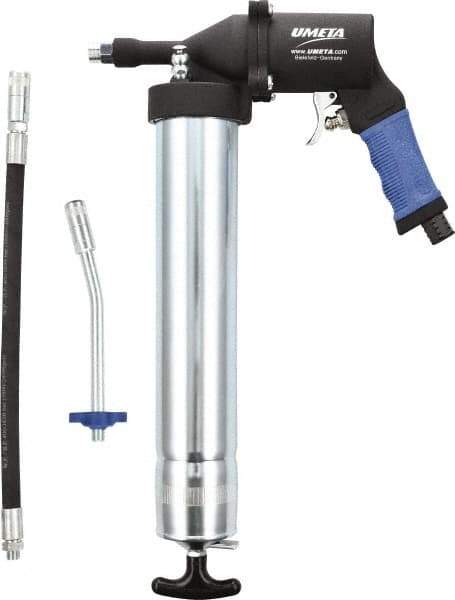 Umeta - Flexible & Rigid Air-Operated Grease Gun - 16 oz Capacity, 1/8 Thread Outlet, Cartridge & Suction Fill - A1 Tooling