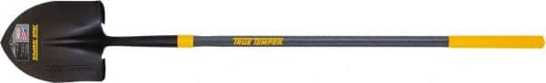 True Temper - 10-5/8" High x 8-7/8" Wide Round Steel Shovel - 47" Long Fiberglass Straight Handle, Turned - A1 Tooling