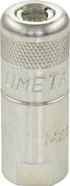 Umeta - 1-1/2" Long, 1/8 Thread, Zinc Plated Steel Grease Gun Coupler - NPT (F) Thread - A1 Tooling