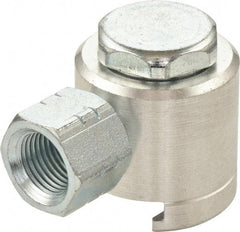 Umeta - 1" Long, 1/8 Thread, Aluminum Grease Gun Button-Head Coupler - NPT (F) Thread - A1 Tooling