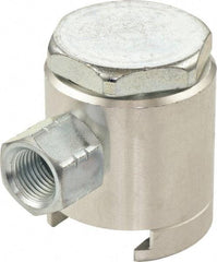 Umeta - 1-1/2" Long, 1/8 Thread, Aluminum Grease Gun Button-Head Coupler - NPT (F) Thread - A1 Tooling