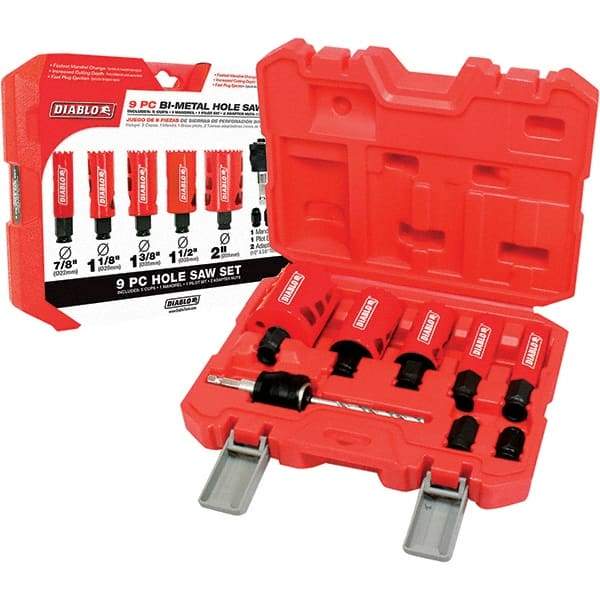 Freud - Hole Saw Kits Minimum Saw Diameter (Inch): 7/8 Maximum Saw Diameter (Inch): 2 - A1 Tooling