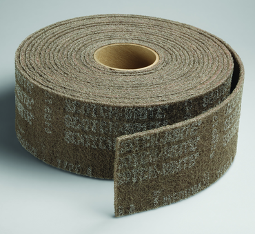 4'' x 30 ft. - Grade A Medium Grit - Scotch-Brite Cut & Polish Non Woven Abrasive Roll - A1 Tooling